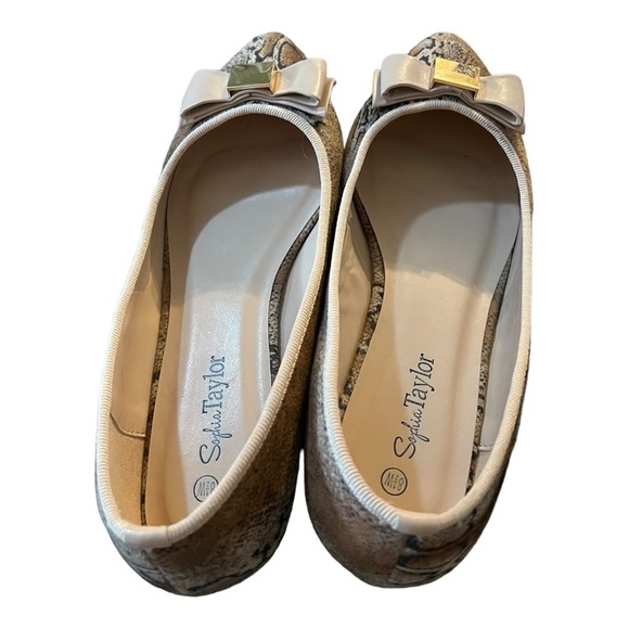Sofia Taylor Greta  Reptile Print Bow Flats Size 8.5W - Picture 4 of 10